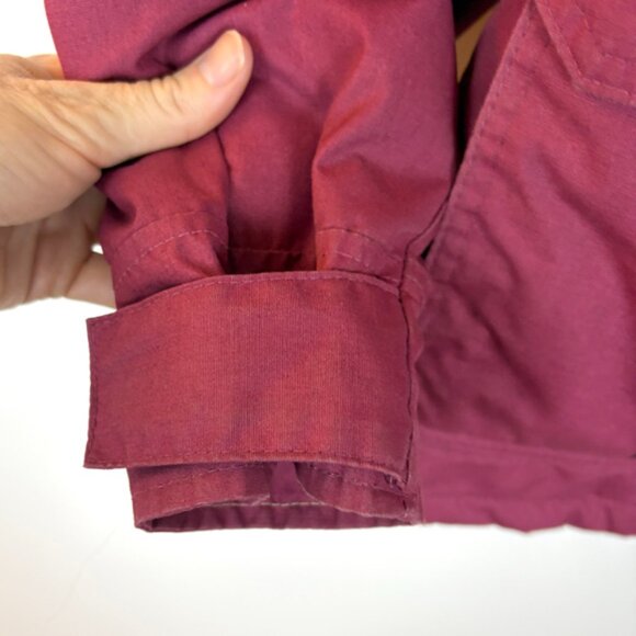 VINTAGE REI Jacket Womens Large 12 Gortex Blue Green Long Rain Coat RARE 90s - Picture 8 of 12